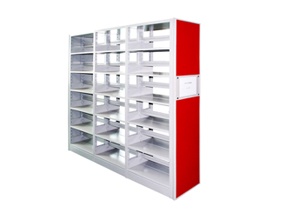 三柱六层双面套色书架