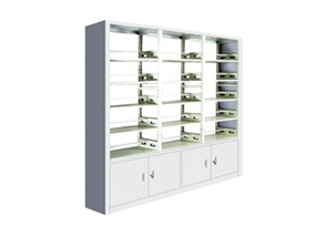 双柱双面储物书架