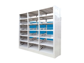 双柱双面挂扣式书架