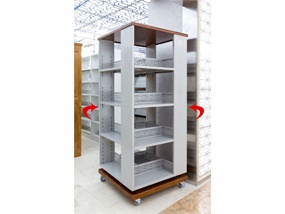 四面旋转全钢书架