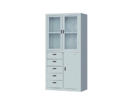 LBWJ-偏五抽玻璃对开柜