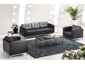 ZD-6667三人位牛皮沙发