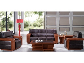 ZD-21667五人位牛皮沙发